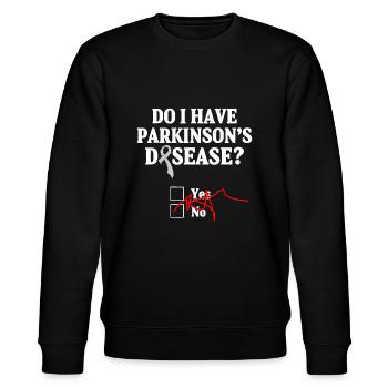 Bewusstsein für die Parkinson-Krankheit Ja Nein Krieger - Stanley/Stella Unisex Bio-Sweatshirt CHANGER  - Schwarz - Vorne - Nik (191cm) & Marisol (170cm)