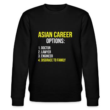 Asiatische Karriereoptionen Student - Stanley/Stella Unisex Bio-Sweatshirt CHANGER  - Schwarz - Vorne - Nik (191cm) & Marisol (170cm)