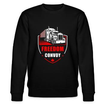 Freedom Convoy United Canada Truckers - Sweat bio CHANGER Stanley/Stella Unisexe - noir - Devant - Nik (191cm) & Marisol (170cm)