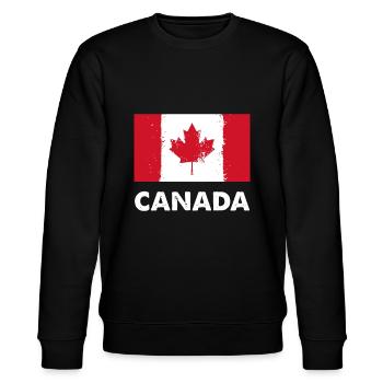 Drapeau du Canada | Canadien - Sweat bio CHANGER Stanley/Stella Unisexe - noir - Devant - Nik (191cm) & Marisol (170cm)