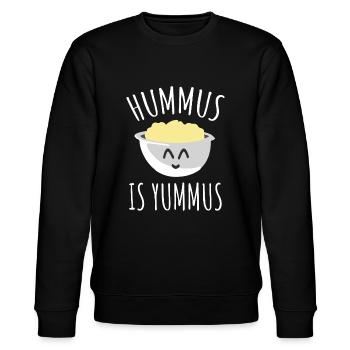 Le houmous est délicieux - Végétalien - Sweat bio CHANGER Stanley/Stella Unisexe - noir - Devant - Nik (191cm) & Marisol (170cm)