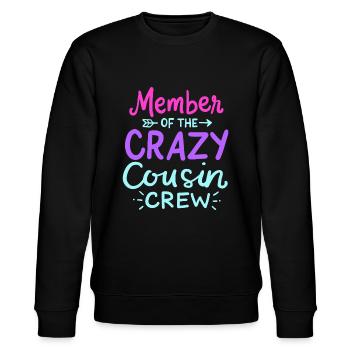 Cousin Crew - Stanley/Stella Unisex Bio-Sweatshirt CHANGER  - Schwarz - Vorne - Nik (191cm) & Marisol (170cm)