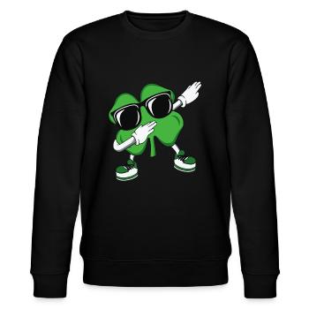 Dabbing Shamrock St Patrick’s Day - Sweat bio CHANGER Stanley/Stella Unisexe - noir - Devant - Nik (191cm) & Marisol (170cm)
