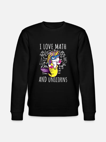 Ich liebe Mathe-Einhörner - Stanley/Stella Unisex Bio-Sweatshirt CHANGER  - Schwarz