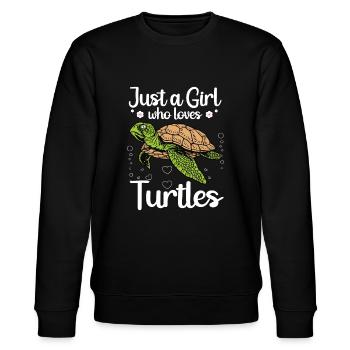 Drôle de tortue de mer pour femmes filles amoureux des tortues - Sweat bio CHANGER Stanley/Stella Unisexe - noir - Devant - Nik (191cm) & Marisol (170cm)