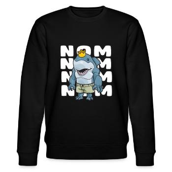 König des Ozeans Hungriger Hai Baby Nom Nom Sommer - Stanley/Stella Unisex Bio-Sweatshirt CHANGER  - Schwarz - Vorne - Nik (191cm) & Marisol (170cm)