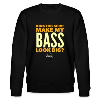 LASS MEINEN BARSCH GROSS AUSSEHEN Lustiges Barschangeln - Stanley/Stella Unisex Bio-Sweatshirt CHANGER  - Schwarz - Vorne - Nik (191cm) & Marisol (170cm)