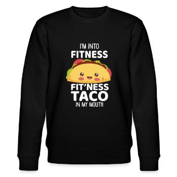 Je suis dans le taco de fitness dans ma bouche - Sweat bio CHANGER Stanley/Stella Unisexe - noir - Devant - Nik (191cm) & Marisol (170cm)