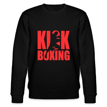 Kickboxen MMA Kampfsport - Stanley/Stella Unisex Bio-Sweatshirt CHANGER  - Schwarz - Vorne - Nik (191cm) & Marisol (170cm)