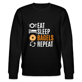 Mangez des bagels de sommeil Répétez - Sweat bio CHANGER Stanley/Stella Unisexe - noir - Devant - Nik (191cm) & Marisol (170cm)