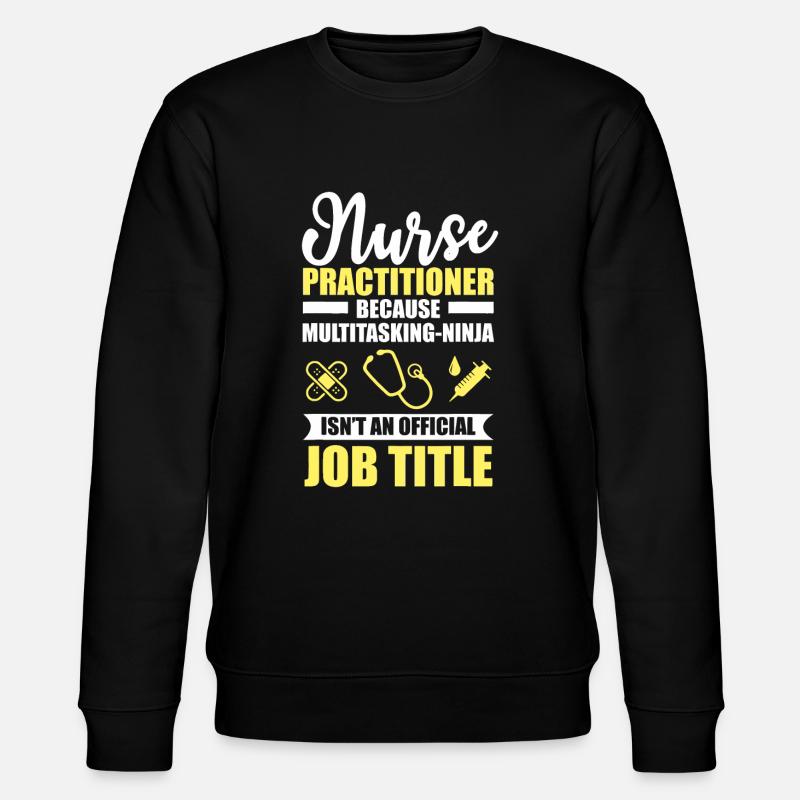 Krankenschwester Praktiker Multitasking-Ninja - Stanley/Stella Unisex Bio-Sweatshirt CHANGER  - Schwarz