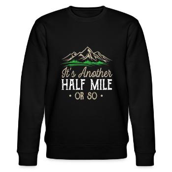 Wandern Es ist eine weitere halbe Meile oder so natürliche Wanderung - Stanley/Stella Unisex Bio-Sweatshirt CHANGER  - Schwarz - Vorne - Nik (191cm) & Marisol (170cm)