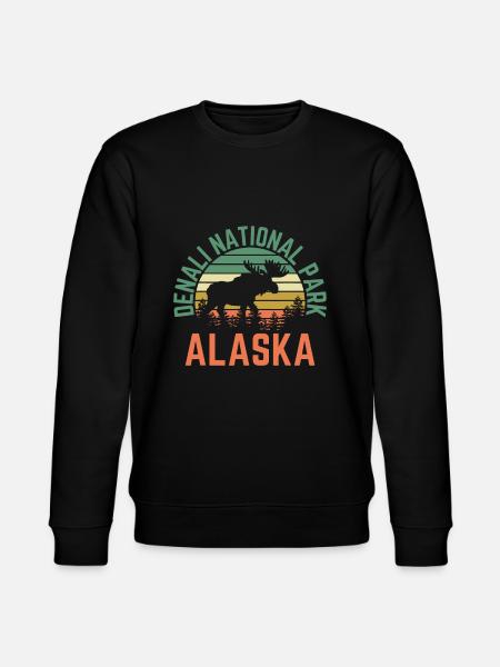 Denali Nationalpark Alaska Elch Wandern Natur - Stanley/Stella Unisex Bio-Sweatshirt CHANGER - Schwarz