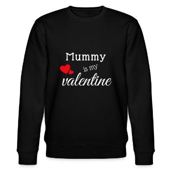Mummy is my Valentine Funny In Love with Mummy - Stanley/Stella CHANGER Unisex Organic Sweatshirt - black - Front - Nik (191cm) & Marisol (170cm)