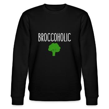 Broccoholic, drôle de végétalien - Sweat bio CHANGER Stanley/Stella Unisexe - noir - Devant - Nik (191cm) & Marisol (170cm)