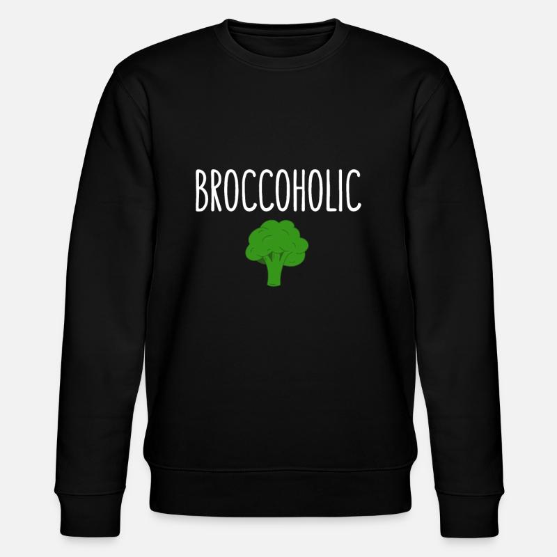Broccoholic, lustig vegan - Stanley/Stella Unisex Bio-Sweatshirt CHANGER  - Schwarz
