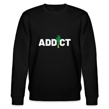 Cadeau Addict aux poireaux pour les végétariens et les végétaliens - Sweat bio CHANGER Stanley/Stella Unisexe - noir - Devant - Nik (191cm) & Marisol (170cm)