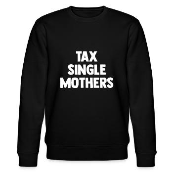 STEUER ALLEINERZIEHENDE MÜTTER - Stanley/Stella Unisex Bio-Sweatshirt CHANGER  - Schwarz - Vorne - Nik (191cm) & Marisol (170cm)