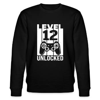 12 ans 12 Anniversaire Garçon Fils Drôle Gamer 12e Années - Sweat bio CHANGER Stanley/Stella Unisexe - noir - Devant - Nik (191cm) & Marisol (170cm)