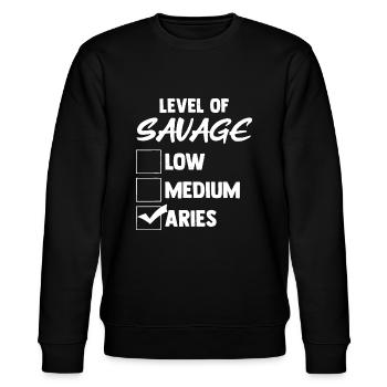Bélier zodiaque cadeau d’anniversaire célébrants de fête - Sweat bio CHANGER Stanley/Stella Unisexe - noir - Devant - Nik (191cm) & Marisol (170cm)