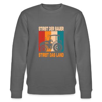 Stirbt Der Bauer Stirbt Das Land Landwirt Protest - Stanley/Stella Unisex Bio-Sweatshirt CHANGER  - Burgunderrot - Vorne - Nik (191cm) & Marisol (170cm)