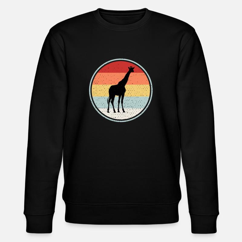 Giraffe - Stanley/Stella Unisex Bio-Sweatshirt CHANGER  - Schwarz