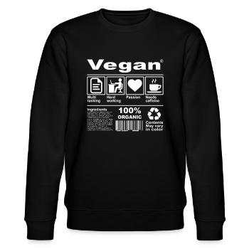 Vegan - Stanley/Stella Unisex Bio-Sweatshirt CHANGER  - Schwarz - Vorne - Nik (191cm) & Marisol (170cm)