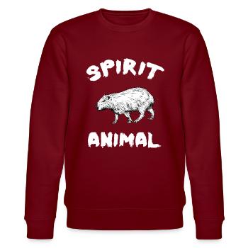 Capybara - Stanley/Stella CHANGER Unisex Organic Sweatshirt - burgundy - Front - Nik (191cm) & Marisol (170cm)