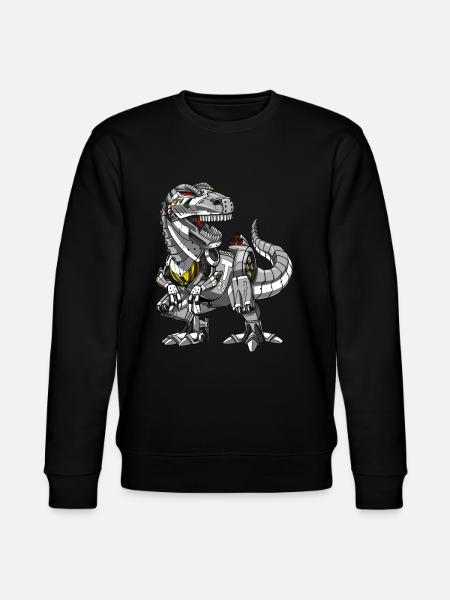 T-Rex Dinosaur Robot Monster - Stanley/Stella CHANGER Unisex Organic Sweatshirt - black