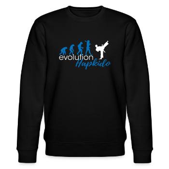 Hapkido Evolution - Stanley/Stella Unisex Bio-Sweatshirt CHANGER  - Schwarz - Vorne - Nik (191cm) & Marisol (170cm)