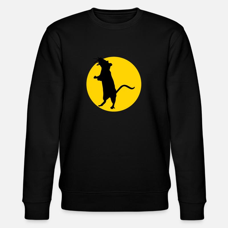 rat and moon - Stanley/Stella Unisex Bio-Sweatshirt CHANGER  - Schwarz