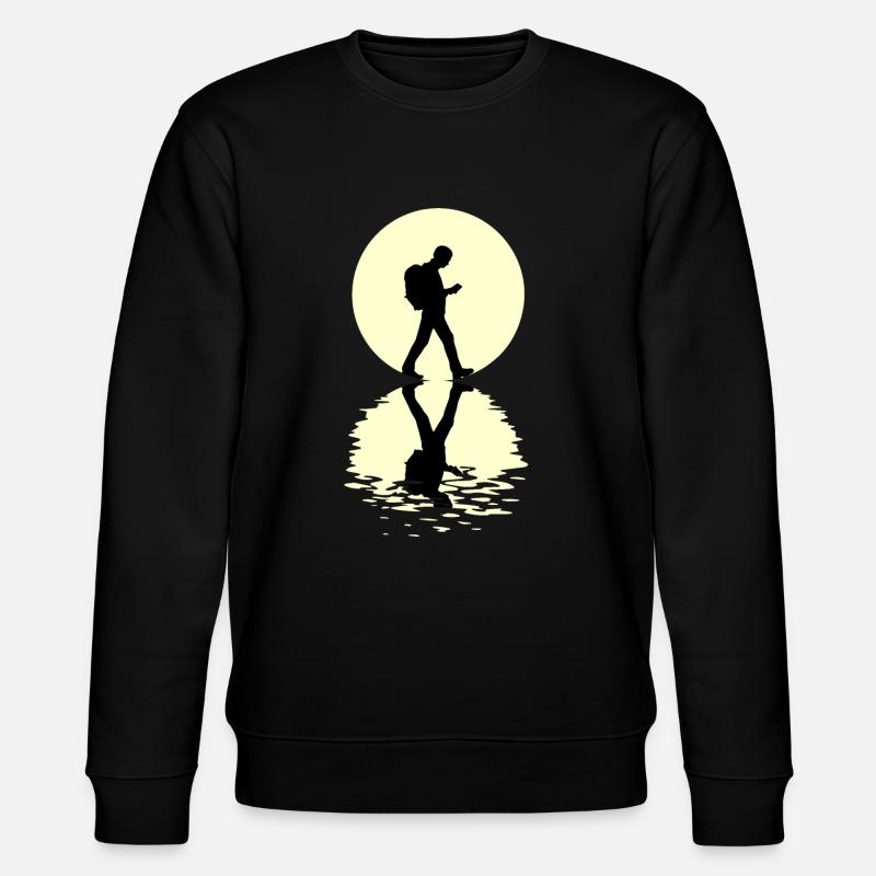 Geocaching Moon - Stanley/Stella CHANGER Unisex Organic Sweatshirt - black