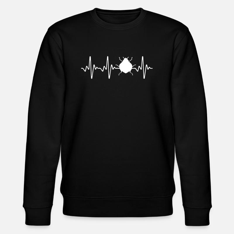 Ladybug Heartbeat - Stanley/Stella CHANGER Unisex Organic Sweatshirt - black