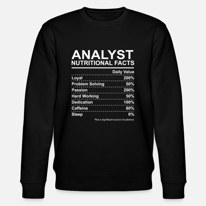 Analyst Nutritional Facts - Stanley/Stella Unisex Bio-Sweatshirt CHANGER - Schwarz