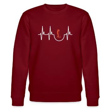 Harmonica - Stanley/Stella Unisex Bio-Sweatshirt CHANGER  - Burgunderrot - Vorne - Nik (191cm) & Marisol (170cm)
