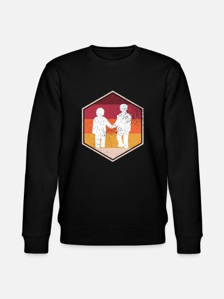 Retro Brother Hexagon Design - Stanley/Stella CHANGER Unisex Organic Sweatshirt - black