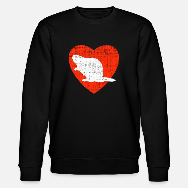 Heart For Beavers - Stanley/Stella Unisex Bio-Sweatshirt CHANGER  - Schwarz