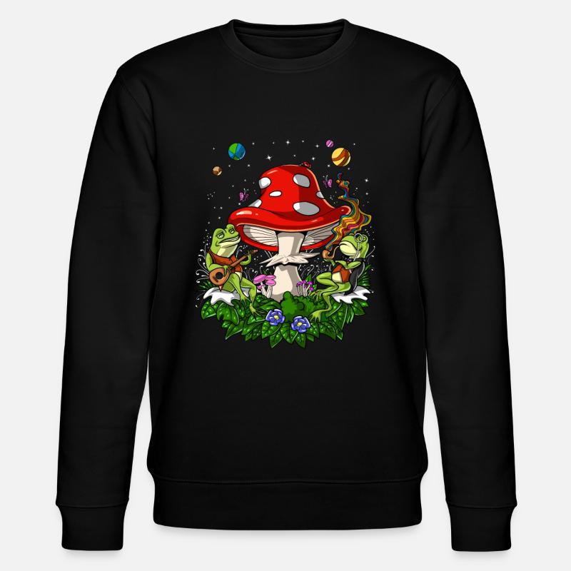 Bufo Alvarius Frog Psychedelic Trip - Stanley/Stella Unisex Bio-Sweatshirt CHANGER  - Schwarz