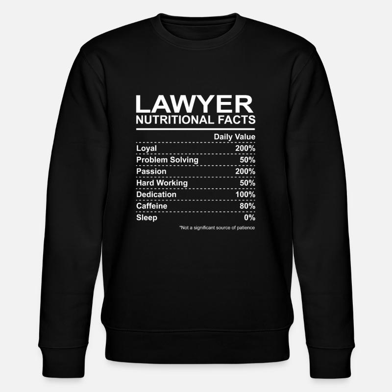 Lawyer Nutritional Facts - Stanley/Stella Unisex Bio-Sweatshirt CHANGER  - Schwarz