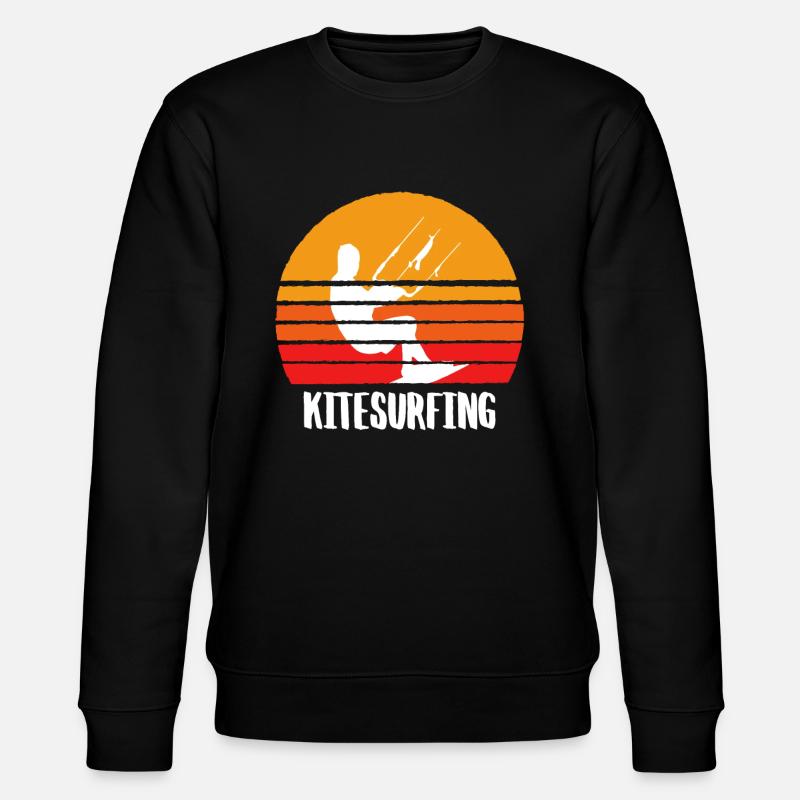 Kitesurfing Sunset - Stanley/Stella CHANGER Unisex Organic Sweatshirt - black