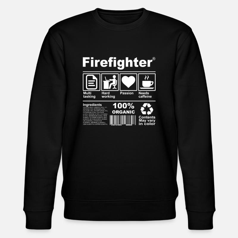 Firefighter - Stanley/Stella Unisex Bio-Sweatshirt CHANGER  - Schwarz