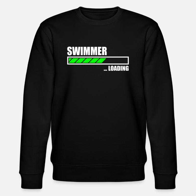 Swimmer loading bar - Stanley/Stella CHANGER Unisex Organic Sweatshirt - black