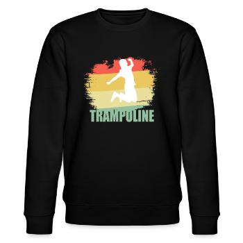 Distressed Trampoline Shirt - Sweat bio CHANGER Stanley/Stella Unisexe - noir - Devant - Nik (191cm) & Marisol (170cm)