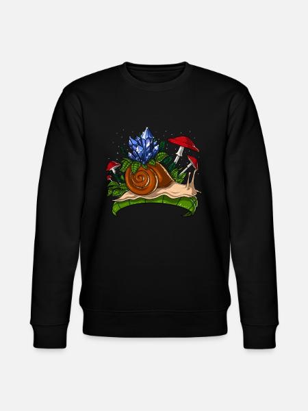 Crystals Snail Nature - Stanley/Stella CHANGER Unisex Organic Sweatshirt - black