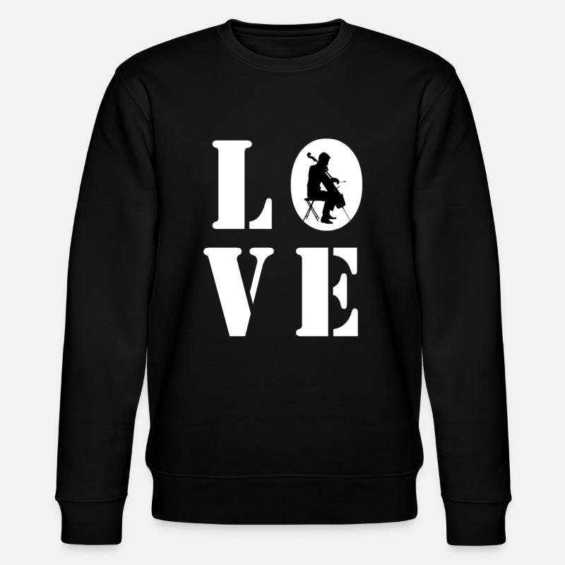 LOVE CELLO - Stanley/Stella Unisex Bio-Sweatshirt CHANGER  - Schwarz