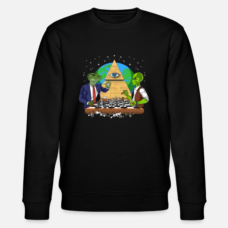 Illuminati Alien Conspiracy - Stanley/Stella Unisex Bio-Sweatshirt CHANGER  - Schwarz