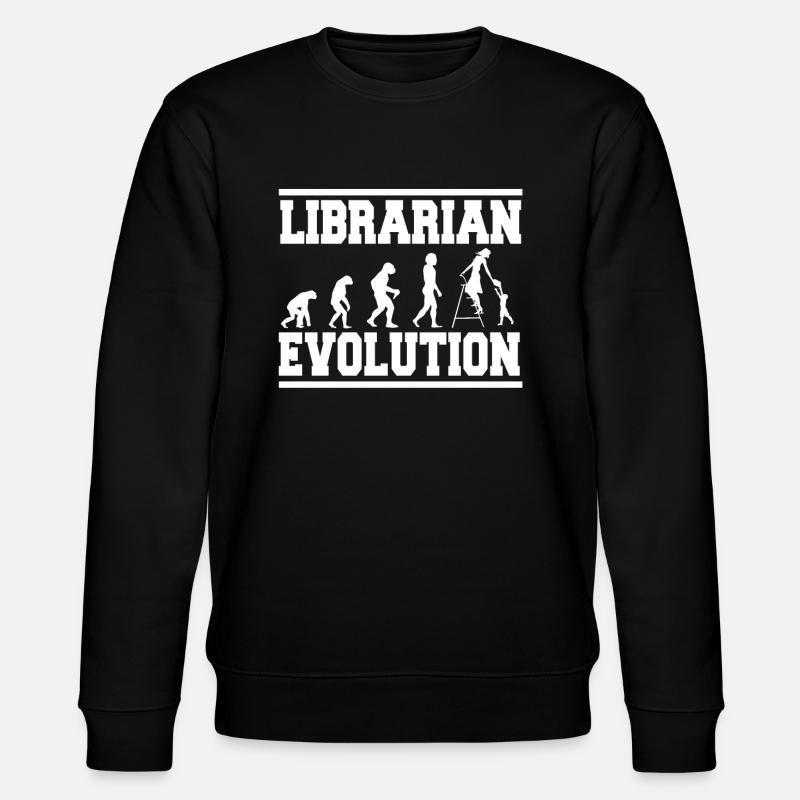 LIBRARIAN EVOLUTION Shirt - Stanley/Stella Unisex Bio-Sweatshirt CHANGER  - Schwarz