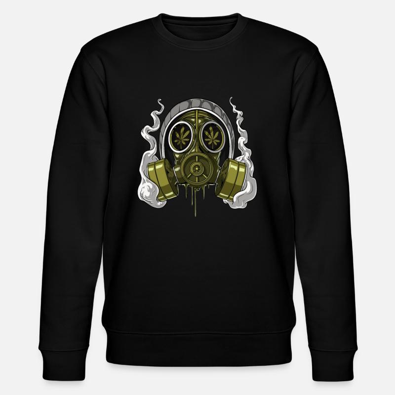 Masque à gaz Weed Stoner - Sweat bio CHANGER Stanley/Stella Unisexe - noir