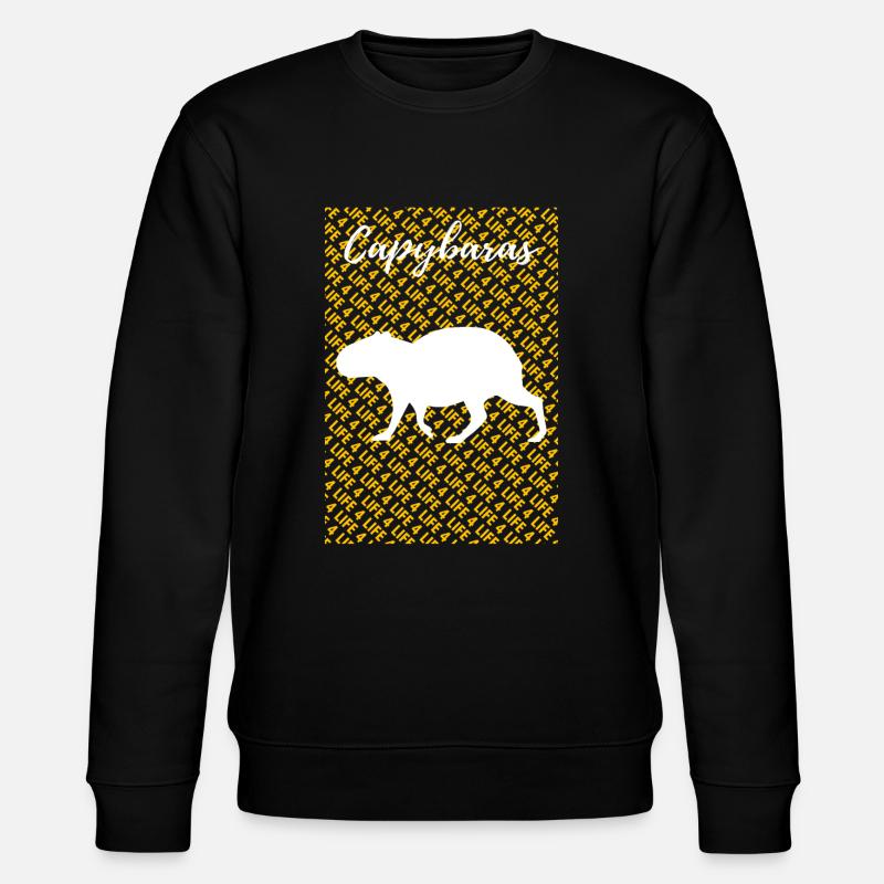 Pet Capybara Tshirt - Stanley/Stella Unisex Bio-Sweatshirt CHANGER - Schwarz