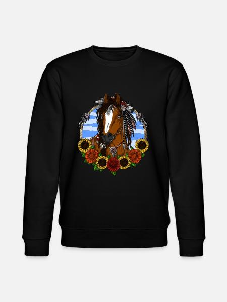 Pferd Hippie - Stanley/Stella Unisex Bio-Sweatshirt CHANGER - Schwarz